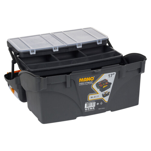 URBN Living (17" Cantilever Box) Lockable Tool Box + Removable Storage Compartments 2