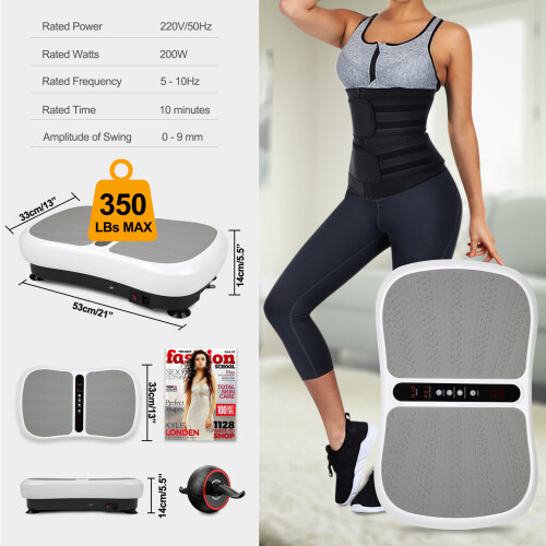 Vibration Plate Exercise Machine Bluetooth Vibration Platform Remote Control 2