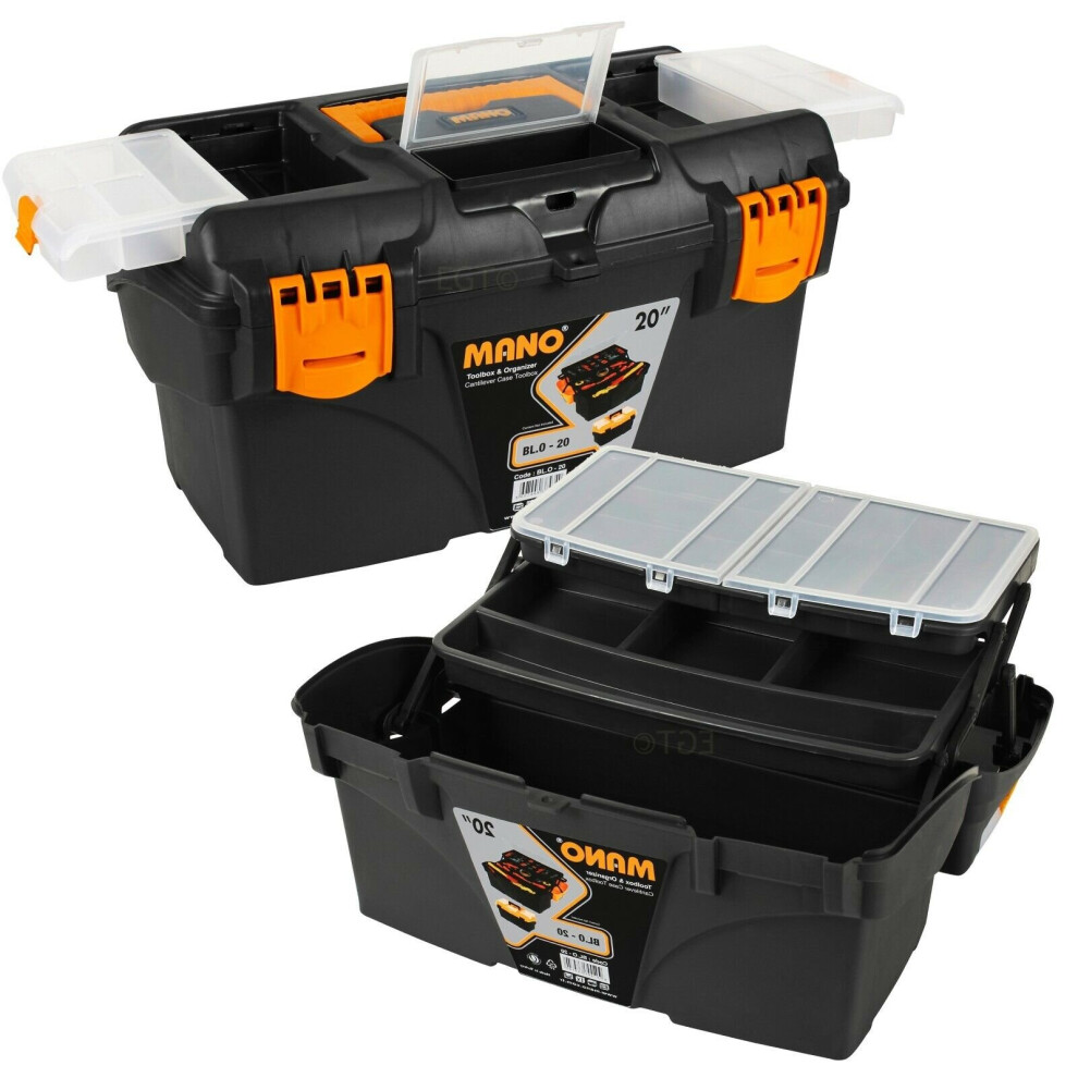 Urbn Living (20" Cantilever Box) Lockable Tool Box + Removable Storage Compartments