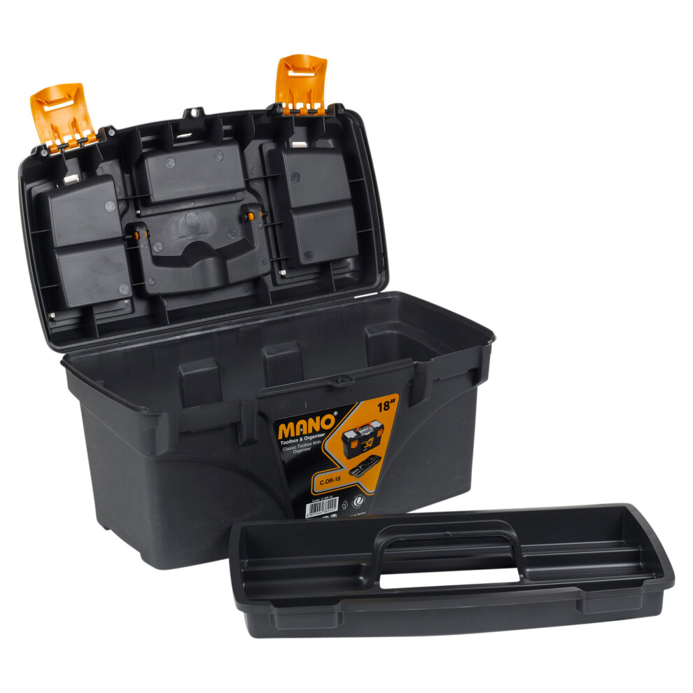 (18" Box) Lockable Tool Box + Removable Storage Compartments 5056517509050