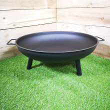 Metal Fire Bowl Portable Fire Pit 59 cm Black Garden Outdoor, Best