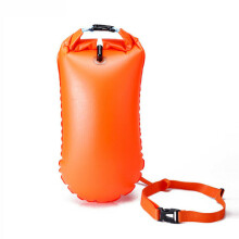 (Orange) Swim Buoy Inflatable Bag Swim Safety Float for Water Sports Open Water Swimmers