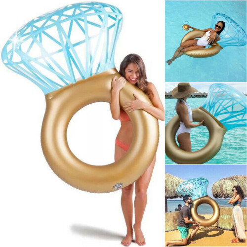 Giant Inflatable Diamond Engagement Ring Pool Float 1