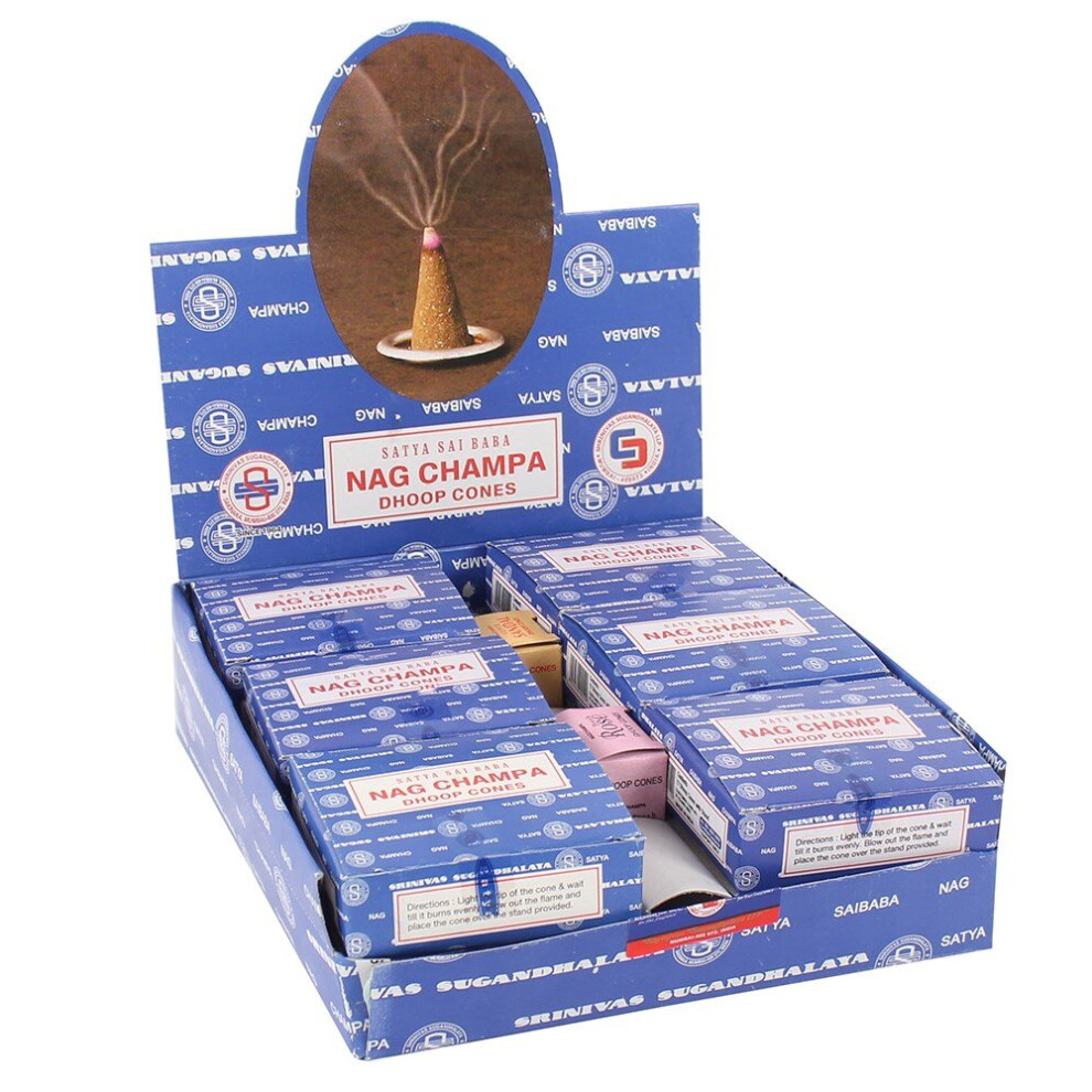 Satya Nag Champa Incense Cones (Pack of 144)