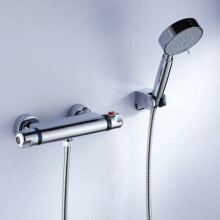 Chrome Thermostatic Shower Mixer Valve Bar Tap Bottom 1/2" Outlet