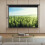 Living And Home 72" Electric Pull-Down Projector Screen 4:3 White Matte Home Cinema 2