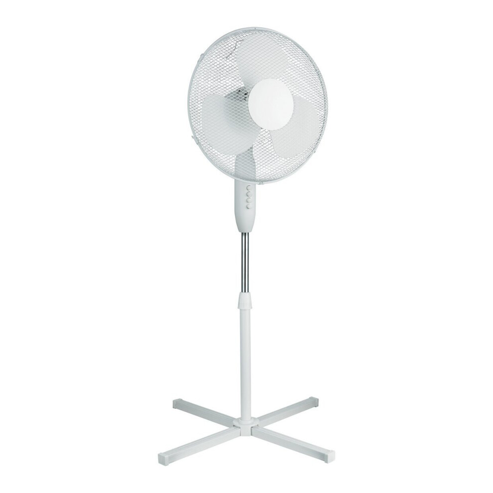 Simple Value White Oscillating Pedestal Fan - 16 Inch