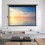 Living And Home 92" Electric Pull-Down Projector Screen 4:3 White Matte Home Cinema 1