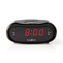 Digital vækkeur Radio | LED Display | Tidsprojektion | AM / FM | Snooze funktion | Sleep timer | Antal alarmer: 2 | Sort
