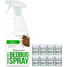 (8) Xterminate Bed Bug Killer Spray and Fogger Kits