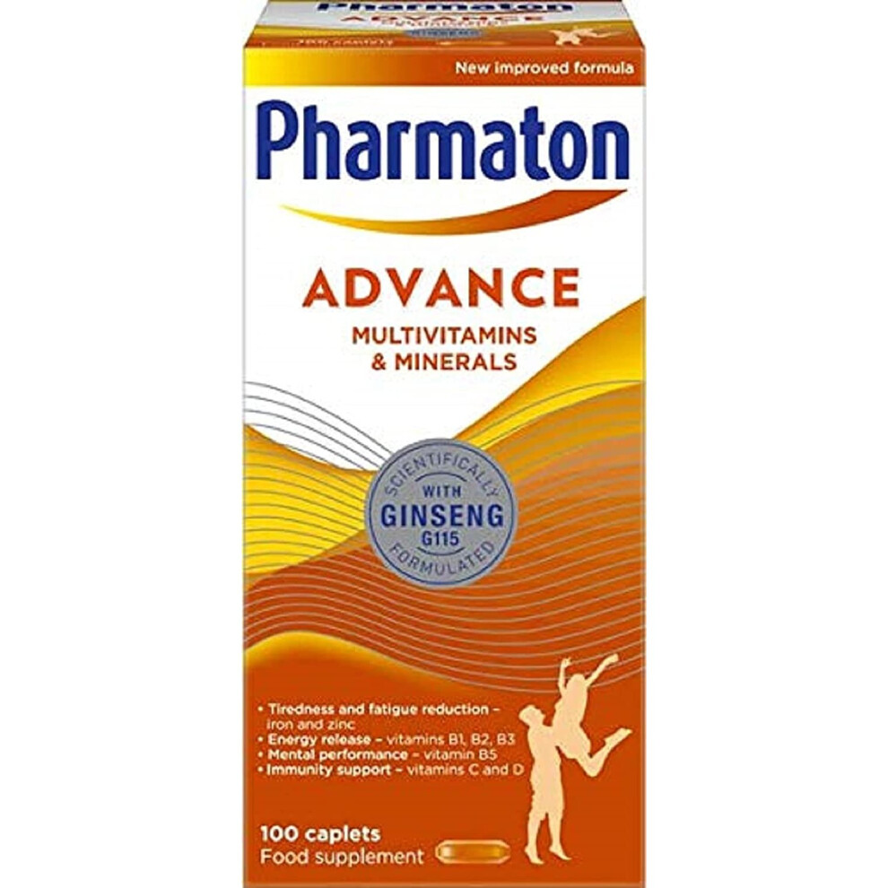 Pharmaton Advance Multivitamins & Minerals - 100 Caplets