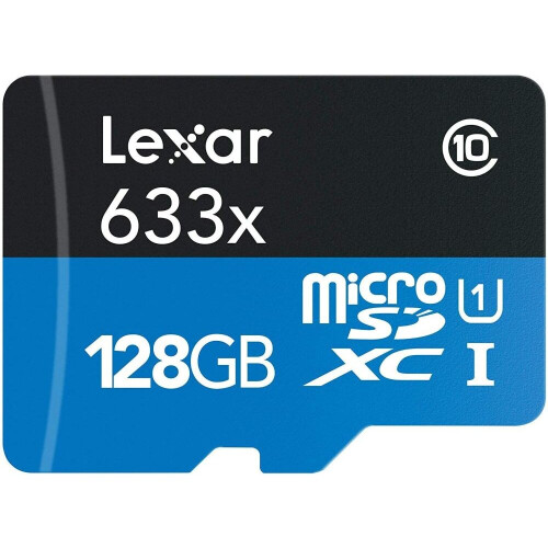 Lexar Lexar High Performance 633x microSDXC UHS-I Card with Adapter 128GB