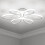 Living And Home (White, 58cm-Cool White) Modern LED Ceiling Light Chandelier Lamp Flower Shape 4