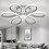 Living And Home (White, 74cm-Cool White) Modern LED Ceiling Light Chandelier Lamp Flower Shape 3