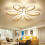 Living And Home (White, 58cm-Dimmable) Modern LED Ceiling Light Chandelier Lamp Flower Shape 1