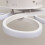 Living And Home (White, 58cm-Cool White) Modern LED Ceiling Light Chandelier Lamp Flower Shape 6