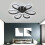 Living And Home (Black, 58cm-Cool White) Modern LED Ceiling Light Chandelier Lamp Flower Shape 2