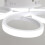 Living And Home (White, 74cm-Cool White) Modern LED Ceiling Light Chandelier Lamp Flower Shape 5