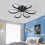 Living And Home (Black, 74cm-Cool White) Modern LED Ceiling Light Chandelier Lamp Flower Shape 1