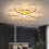 Living And Home (Gold, 58cm-Dimmable) Modern LED Ceiling Light Chandelier Lamp Flower Shape 3