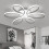 Living And Home (White, 58cm-Cool White) Modern LED Ceiling Light Chandelier Lamp Flower Shape 1