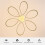 Living And Home (Gold, 58cm-Dimmable) Modern LED Ceiling Light Chandelier Lamp Flower Shape 4