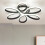 Living And Home (Black, 74cm-Cool White) Modern LED Ceiling Light Chandelier Lamp Flower Shape 2