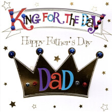King For The Day Father's Day Greeting Card Handmade Talking Pictures Cards