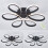 Living And Home (Black, 74cm-Dimmable) Modern LED Ceiling Light Chandelier Lamp Flower Shape 5