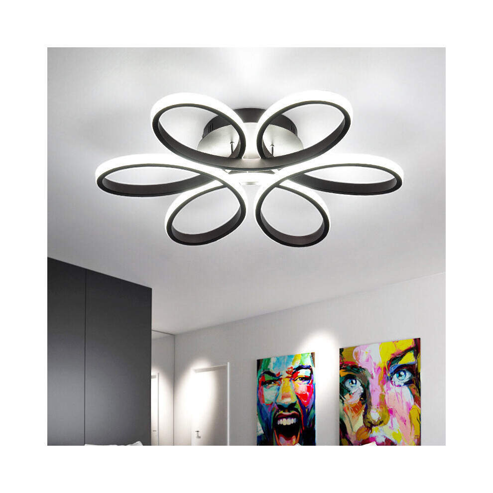 Living And Home (, 58Cm-Cool ) Modern Led Ceiling Chandelier Lamp Flower Shape Black/White/Light