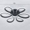 Living And Home (Black, 74cm-Cool White) Modern LED Ceiling Light Chandelier Lamp Flower Shape 4