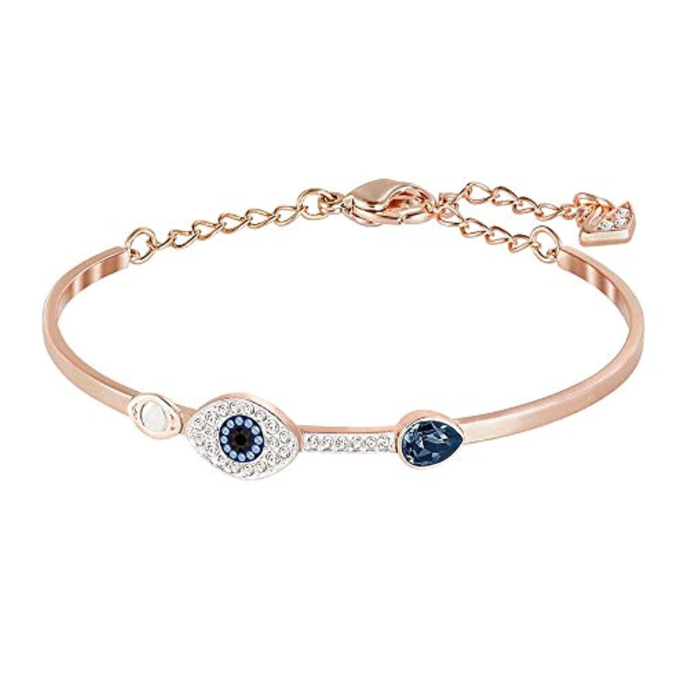 Swarovski Symbolic Rose Gold Evil Eye Bangle Bracelet