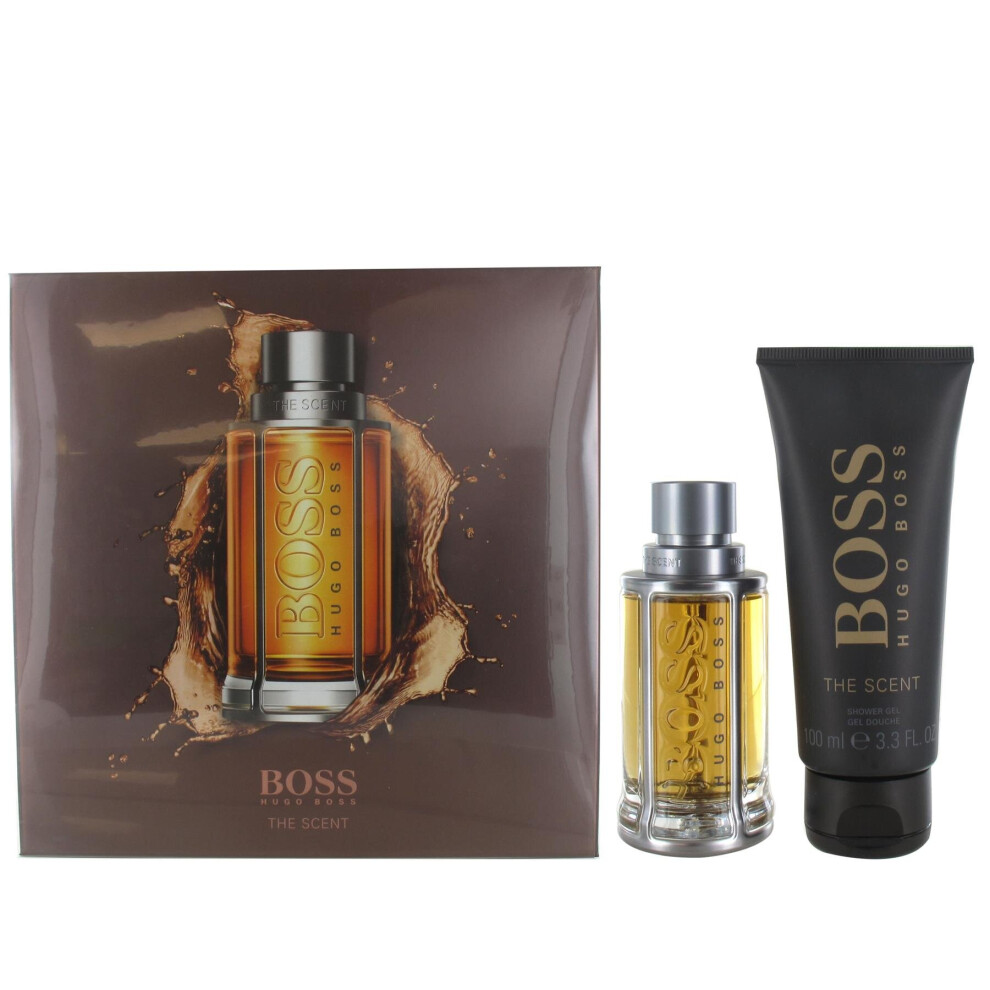 Hugo Boss Boss The Scent 50ml Eau de Toilette Spray,100ml Shower Gel Gift Set for Men