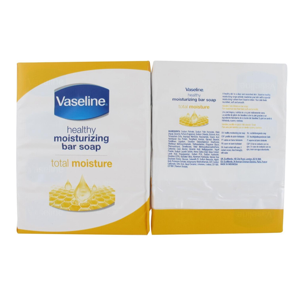 Vaseline Healthy Moisturising Soap Bar 75g 4 Pack