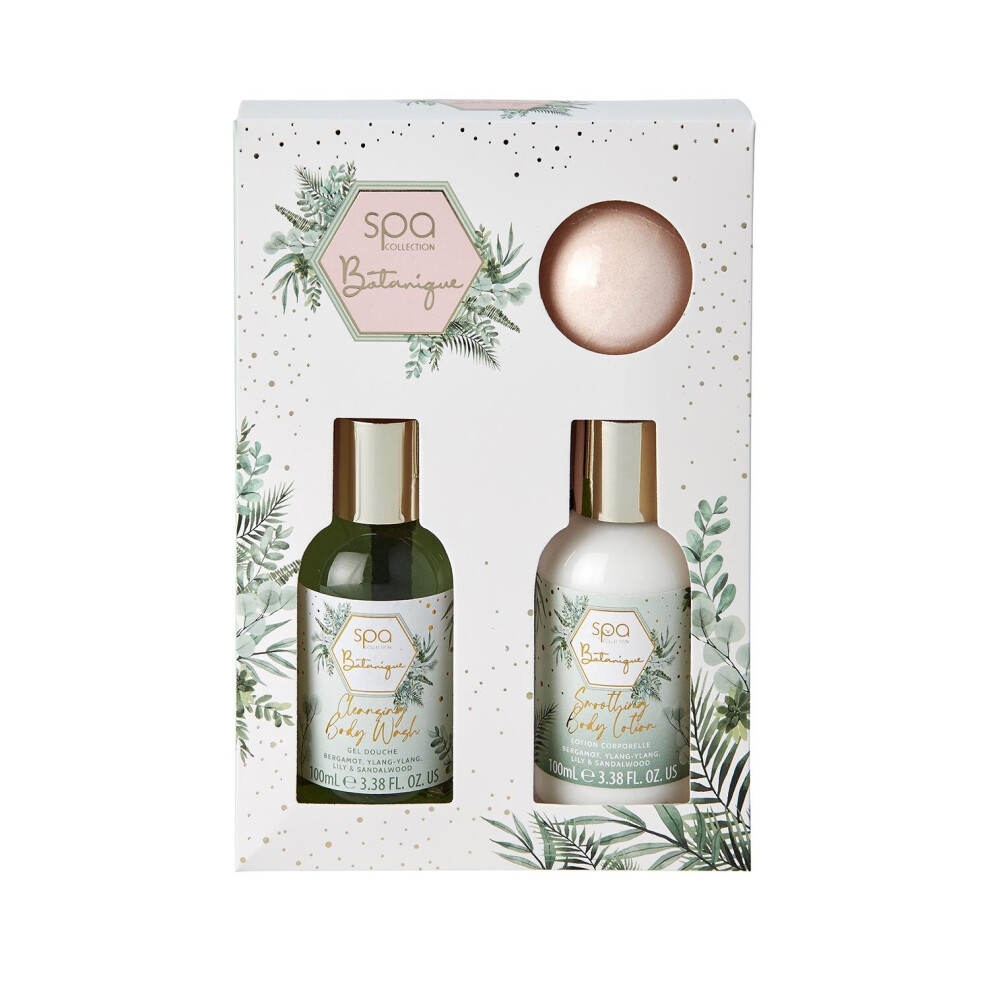 Style & Grace Spa Botanique Mini Treats Eco Packaging 2021 - 100ml Body Wash, 100ml Body Lotion, 55g Bath Fizzer