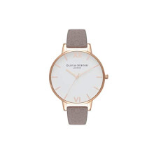 Montre Analogique - Olivia Burton - OB16VE09 - Cuir Recyclé - Boîtier Or Rose - 38 mm