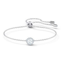 Bracelet Swarovski Angelic avec cristaux transparents sur une cha   ne plaqu   e rhodium avec une fermeture r   glable de style bolo