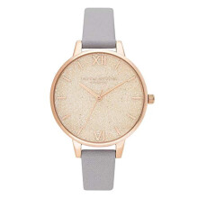 Montre - Olivia Burton - OB16GD45 - Cuir Gris - Analogique - Vintage