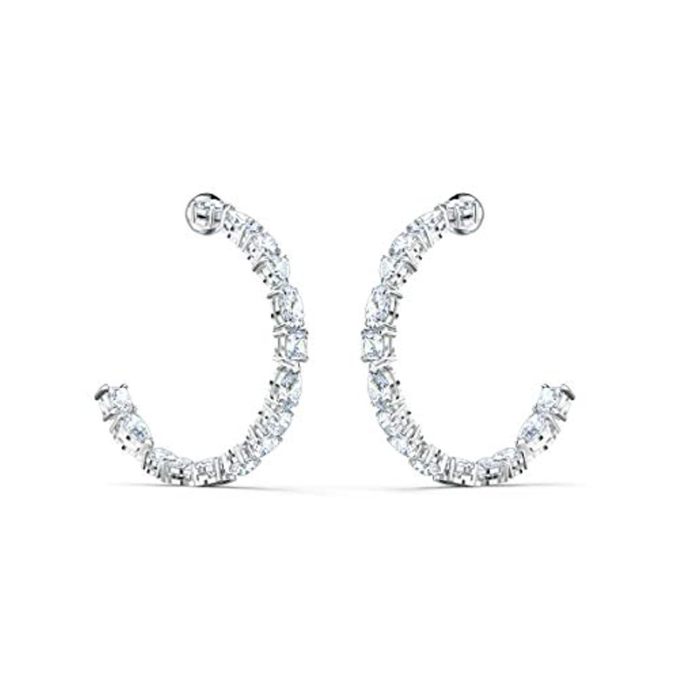 Swarovski Crystal Tennis Deluxe Hoop Earrings