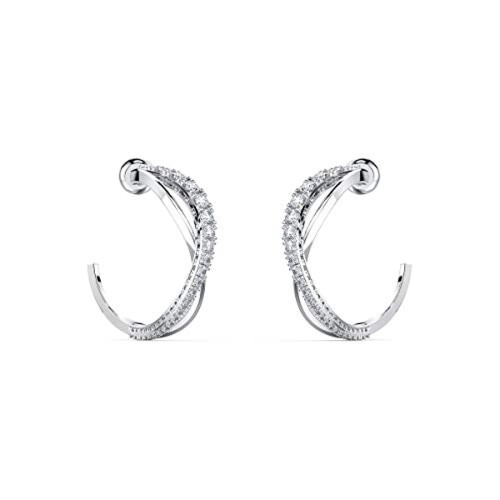 Swarovski Swarovski Twist White Hoop Earrings