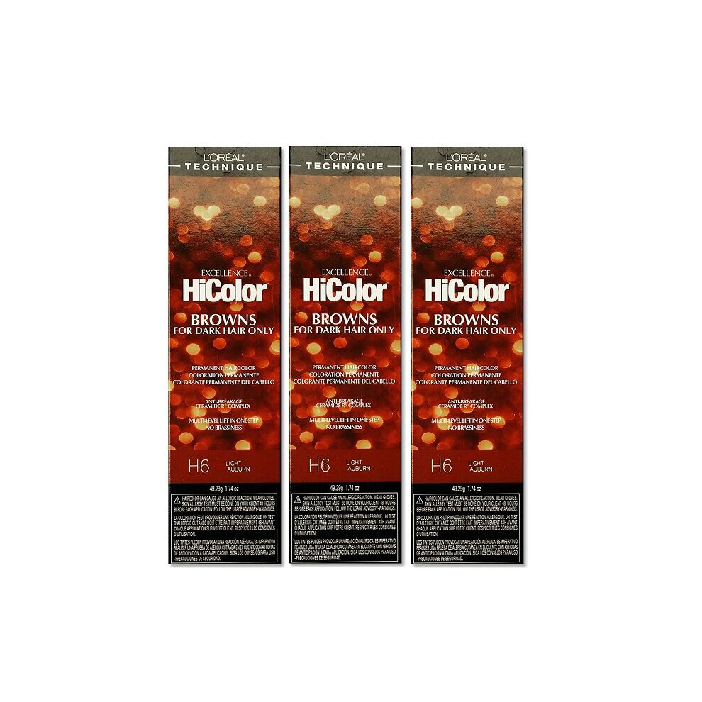 (H6 - (3pks)) L'Oreal HiColor H6 Light Auburn