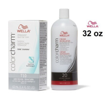 (T10, Developer (Vol.20) 32oz) Wella Color Charm Developer 20 Volume 32oz