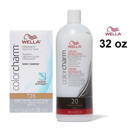 Wella (T35, Developer (Vol.20) 32oz) Wella Color Charm Developer 20 Volume 32oz