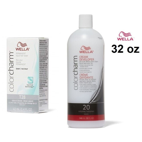 Wella (T28, Developer (Vol.20) 32oz) Wella Color Charm Developer 20 Volume 32oz