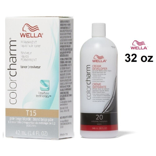 Wella (T15, Developer (Vol.20) 32oz) Wella Color Charm Developer 20 Volume 32oz