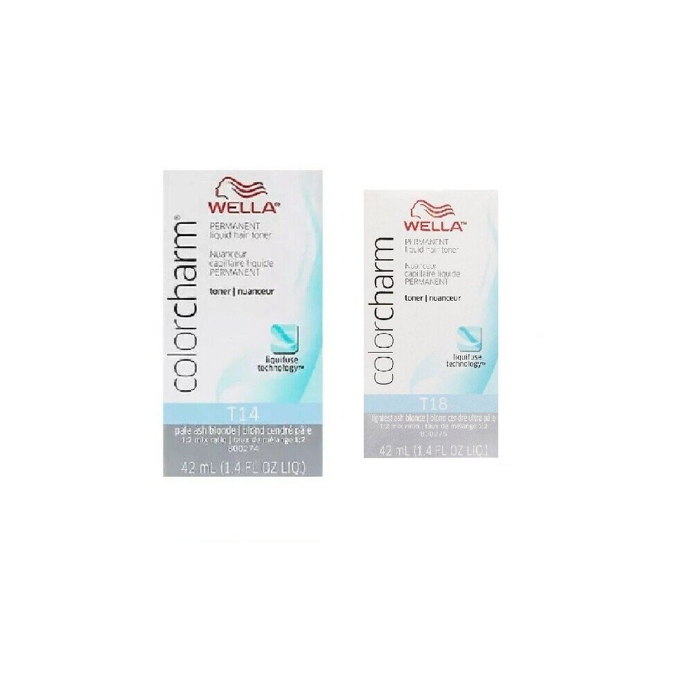 Wella (T18 + T14) T18 + T14 Lightest Ash Blonde & Pale Ash Blonde Hair Toners