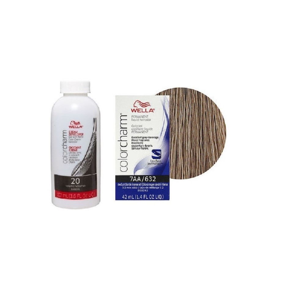 Wella Multicoloured (7Aa/+Developer (Vol. 20) 3.6Oz) 12Aa Nordic Blonde Color Charm Permanent Liquid Haircolor