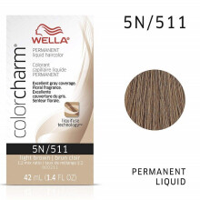 (5N Light Brown) Wella 5N Light Brown Color Charm Permanent Liquid Haircolor