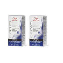 (7A/672 - pack of 2) Wella 12A Frosty Ash Color Charm Permanent Liquid Haircolor & Developer (Vol. 20)