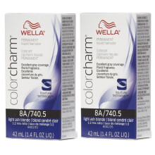 (8A/740 - pack of 2) Wella 9A Pale Ash Blonde Color Charm Permanent Liquid Haircolor & Developer (Vol. 20)